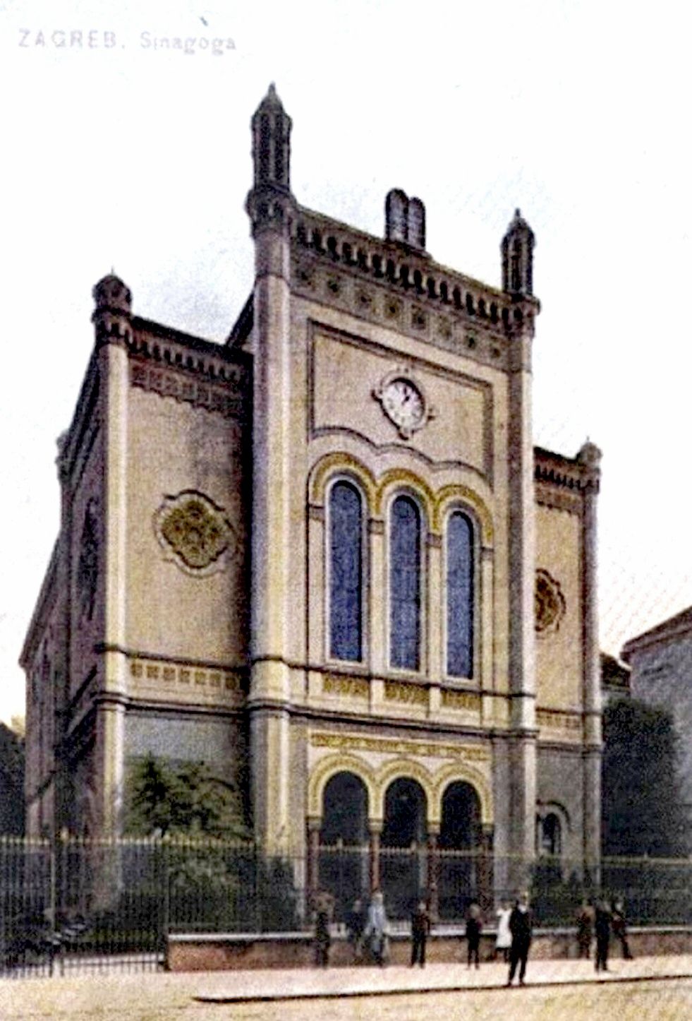 Sinagoga 1867. godine. Ulica Marije Valerije (danas Praška ulica)